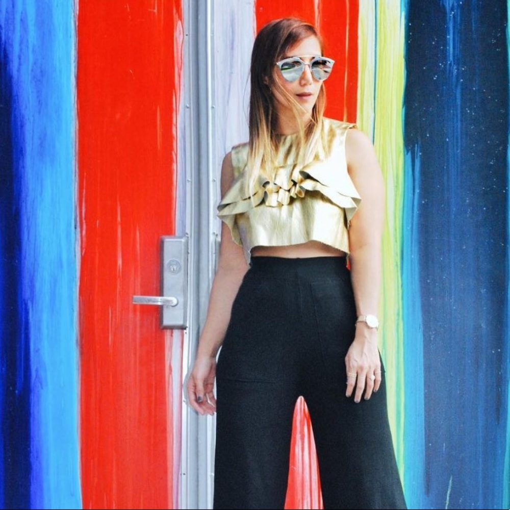 Leather crop top